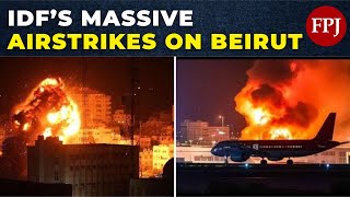 IDF’s Massive Airstrikes on Beirut 14 Explosive Hits in Just 15 Minutes [upl. by Indys]