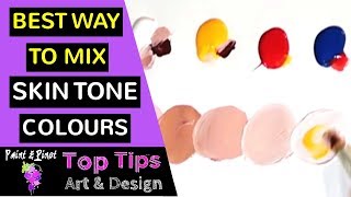 Colour mixing  How to mix skin tones in acrylic paint [upl. by Launam486]