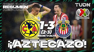 Resumen y goles  América 2133 Chivas  CL2023  Semis  TUDN [upl. by Aitenev]