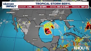 Tropical Storm Beryl tracker Forecast path and spaghetti models [upl. by Ishii]