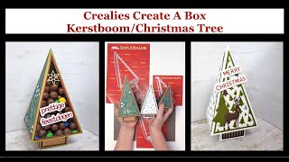 Crealies Create A Box Kerstboom Christmas Tree all languages by Mandy [upl. by Brier]