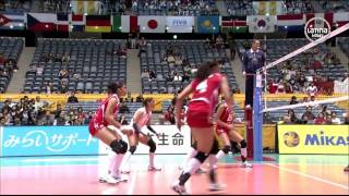 Carla Rueda su primer mundial en voley mayores Japón 2010 HD [upl. by Terpstra530]