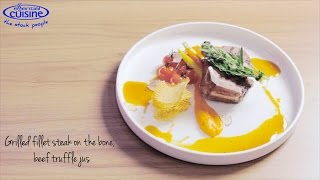 Imi Kader creates a grilled fillet steak on the bone with beef truffle jus recipe [upl. by Etakyram]