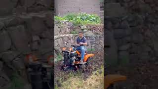 mini tractor machine for plowing rice fields shorts [upl. by Emad]