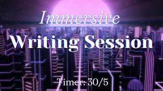 Immersive Writing Session  Synthwave Night Time City Escape ambience  music Pomodoro Timer 305 [upl. by Cock59]