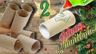 De Simples ROLLOS DE PAPEL HIGIÉNICO♻️ a 2 Geniales Ideas Navideñas 🎄 Ver para Creer 😱 ROLL PAPER [upl. by Itoc]