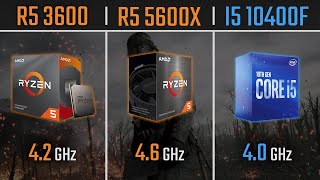 Ryzen 5 3600 vs Ryzen 5 5600X vs I5 10400F  1080P 1440P and 4K Benchmarks [upl. by Rus]