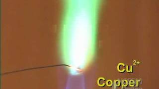 Flame Tests of Metal Ions With Labels [upl. by Lanod]