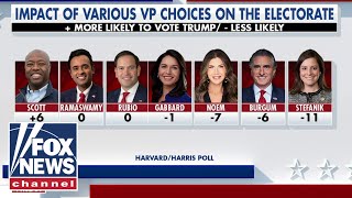 Poll shows one clear leader in Trump VP race [upl. by Iramaj642]