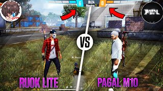 PAGAL M10 Vs RUOK LITE 😱  1Vs1 CLASH SQUAD [upl. by Bev]