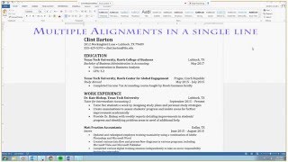 Multiple Alignments in a Single Line in Word [upl. by Noonan726]