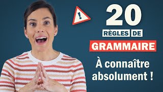 20 règles de grammaire SIMPLES à connaître ABSOLUMENT [upl. by Sillek]