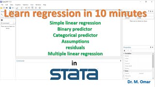 Learn Regression in 10 minutes in STATA [upl. by Eyma]