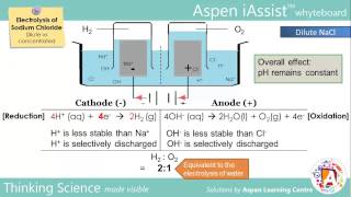 Electrolysis of NaCl dilute vs concentrated [upl. by Nnylsor35]