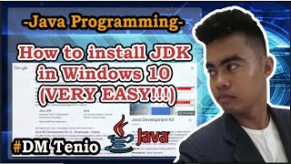 How to install JDK in Windows 10 VERY EASY [upl. by Eesyak]