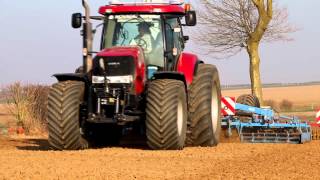 Semis de betterave avec 3 CASE IH PUMA 215 et 225 CVX 195  Semoir 20 rangs [upl. by Neumann]