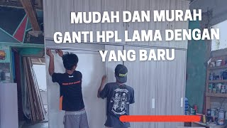 CARA MUDAH MELEPAS DAN GANTI LAPISAN HPL YANG MENGGELEMBUNG [upl. by Nichol]