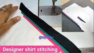 U Also Sew A Designer Shirt  front placket amp pocket pattern [upl. by Im]