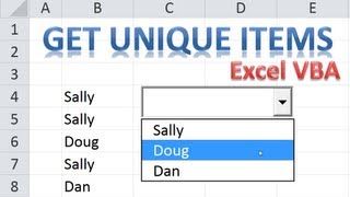 Get Unique Items in Combo Box  2 Methods  User Q n A [upl. by Aidin306]