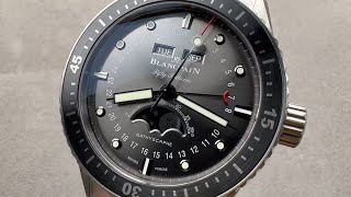 Blancpain Fifty Fathoms Bathyscaphe Quantième Complet Phases De Lune 5054121098S Watch Review [upl. by Kalina230]