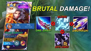 GLOBAL LANCELOT BEST ONE SHOT BUILD 2024 FOR SQUISHY ENEMIES 🔥  Crazy Damage 🤪 [upl. by Acenes307]