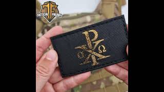 Chi Rho Christogram Jesus Christ Lasercut Patch tactical bag army [upl. by Nothgiel478]