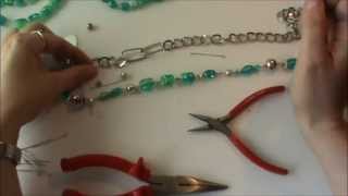 Schmuck selber machen Kette aus altem Schmuck neu gearbeitet Upcycling [upl. by Mazman70]