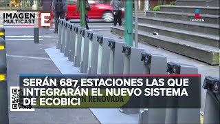 Colocan la primera cicloestación de Ecobici renovada en CDMX [upl. by Votaw]