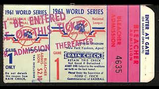 1961 World Series Game 1 Cincinnati V New York [upl. by Haynor]