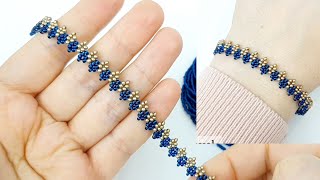 Kum Boncuktan Zarif Yaprak Bileklik Yapımı Elegant Leaf Bracelet Making Beading Tutorial [upl. by Christine]