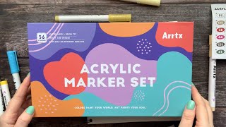 Arrtx Acrylic Brush Marker Set  36 Colors  are these the new colors [upl. by Nicholl688]