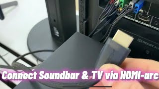 Sony  How to Connect Your Sony HTS700 Soundbar amp TV via HDMIARC [upl. by Sivrahc]