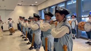 Towpath fife and drum performing in the Rochester airport for the honor fight missin 85 2024 [upl. by Noiro]