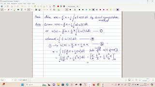 Direct Computation Method for Fredholm Integral Equations [upl. by Aihsekel]