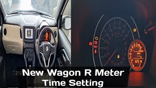 New Wagon R 2022 zxivxilxi model Meter Time Setting Clock Setting maruti Suzuki car [upl. by Sedicla]