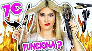 TODO A 7€  PLANCHAS Y TENACILLAS PARA EL CABELLO LOW COST ¿FUNCIONAN  PRIMARK [upl. by Hughes]