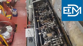 EMD Cylinder Head Removal While Underway [upl. by Lemmueu]