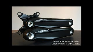 Shimano Alivio M430 M431 Crank Arms NEW Mountain Bike Cranks PAIR Crankset [upl. by Adiasteb]