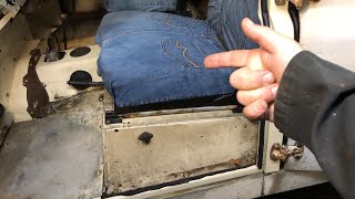 Seat Box Install Land Rover Series 2A Restoration Repair Pillar Floorboard upholstery resto [upl. by Assirrec]