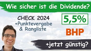 BHP Aktienanalyse 2024 Wie sicher ist die Dividende Jetzt günstig bewertet [upl. by Trevor]