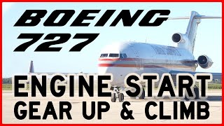 Boeing 727 Engine Start Taxi Gear Up and Climb  Kalitta Charters II  N729CK [upl. by Eerahc]