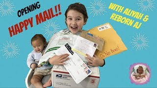 OPENING HAPPY MAIL WITH ALIYAH AND REBORN AJ [upl. by Enerol391]