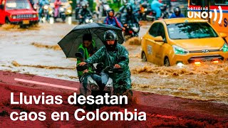 Crisis por lluvias Bogotá Medellín y La Guajira en emergencia  Noticias UNO [upl. by Mccollum619]