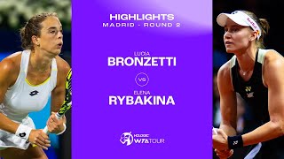 Lucia Bronzetti vs Elena Rybakina  2024 Madrid Round 2  WTA Match Highlights [upl. by Enak]