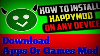 HAPPYMOD APP DOWNLOAD KAISE KARE FOR VARIOUS VERSION APPS [upl. by Eyllek]