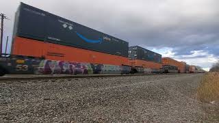 CSX BampO heritage Unit Stack Train Weedsport NY 102624 vid 3 of 3 [upl. by Sumetra]