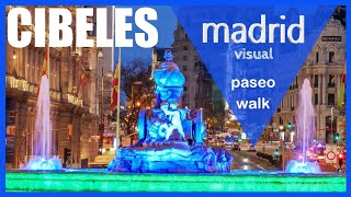 CIBELES ⛲ Madrid 🚶‍♂️ walk tour 🚶‍♀️ paseo [upl. by Garibald]