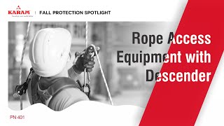 Rope Access Equipment with Descender  KARAM Safety Solutions  Fall Protection [upl. by Yhtur]