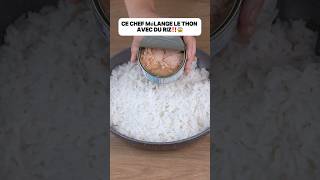 Partie1Ce chef mélange le thon avec du riz‼️😱cookingrecette deliciousdécouverte pourtoi thon [upl. by Esorbma]