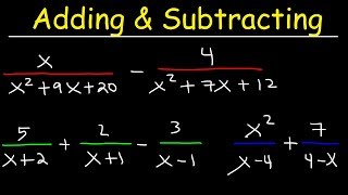 Adding and Subtracting Rational Expressions With Unlike Denominators [upl. by Kenelm]